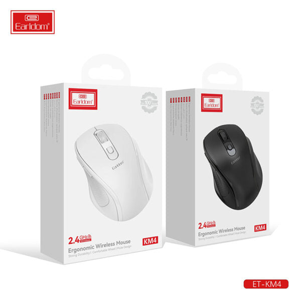 Earldom Wireless Mouse White KM4